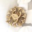 Chanel Beads Bloom Round Brooch Blue/Gold 2018