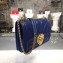 Dolce Gabbana Devotion Large Shoulder Bag in Quilted Nappa Leather Blue 2018