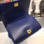 Dolce Gabbana Devotion Large Shoulder Bag in Quilted Nappa Leather Blue 2018