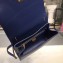 Dolce Gabbana Devotion Large Shoulder Bag in Quilted Nappa Leather Blue 2018