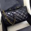 Chanel Smooth Calfskin Leather Flap Bag Black With Vintage Hardware 