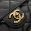Chanel Smooth Calfskin Leather Flap Bag Black With Vintage Hardware 
