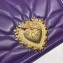 Dolce Gabbana Devotion Large Shoulder Bag in Quilted Nappa Leather Purple 2018