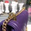 Dolce Gabbana Devotion Large Shoulder Bag in Quilted Nappa Leather Purple 2018