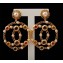 Chanel CC Hoop Clip-on Earrings with Multicolor Stones AB0271 Gold 2018