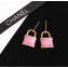 Chanel Earrings Lock Pattern A96972 Pink 2018