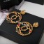 Chanel CC Hoop Clip-on Earrings with Multicolor Stones AB0271 Gold 2018