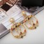 Chanel CC Hoop Clip-on Earrings with Multicolor Stones AB0271 Gold 2018