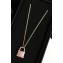 Chanel Necklace Lock Pattern Pink 2018