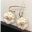 Chanel Camellia Bloom Earrings White/Silver 2018