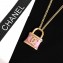 Chanel Necklace Lock Pattern Pink 2018