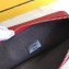 Fendi BAG BUGS Togo Leather Clutch Red