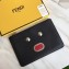 Fendi BAG BUGS Togo Calfskin Leather Wallet 
