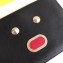 Fendi BAG BUGS Togo Leather Clutch Black
