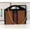 Gucci Ophidia Medium Top Handle Tote ‎512957 Chestnut Suede 2018