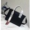 Prada Concept Calf leather Handbag 1BA175 Black/Fire Engine Red 2018