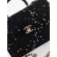 Chanel Wool Tweed & Gold-Tone Metal Small box Bag AS4470 Black 2023