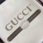 Gucci Print Leather Vintage Logo Drawstring Small Backpack Bag 523586 White 2018