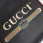 Gucci Print Leather Vintage Logo Drawstring Small Backpack Bag 523586 Black 2018