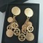 Chanel Vintage Coin Earrings Gold 2018