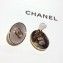 Chanel CC Studded Earrings White/Gold 2018