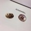 Chanel CC Studded Earrings White/Gold 2018
