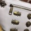 Gucci Animal Studs Leather Belt Bag 484683 White 2018