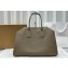 The Row Geo Margaux Top-Handle Bag in Grained Leather Gray