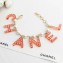 Chanel Pendant Bracelet AB0484 Gold/Pearly White/Orange/Pink 2018