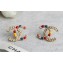 Chanel CC Stud Earrings with Multicolor Stone Gold 2018