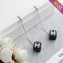 Chanel Long Earrings with Dice Pendant AB0034 Silver/Black/Crystal 2018