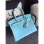 Hermes Birkin 30/35 Bag In Original Epsom Leather With Gold/Silver Hardware Light Blue