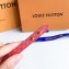 Louis Vuitton Logomania Monogram Leather Bracelet with LV Circle Pink 2018