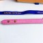 Louis Vuitton Logomania Monogram Leather Bracelet with LV Circle Pink 2018