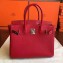 Hermes Birkin 30/35 Bag In Original Epsom Leather With Gold/Silver Hardware Red
