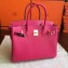 Hermes Birkin 30/35 Bag In Original Epsom Leather With Gold/Silver Hardware Hot Pink