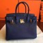 Hermes Birkin 30/35 Bag In Original Epsom Leather With Gold/Silver Hardware Sapphire