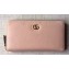 Gucci Leather Zip Around Wallet 456117 Pink 2018