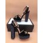 Gucci Glittered Bee Trim Heel Sandals 475915 Black 2018