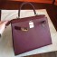 Hermes Kelly 28cm/32cm Bag In Original Epsom Leather With Gold/Sliver Hardware Burgundy