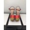Gucci Rainbow Heel Sandals Red 2018
