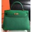 Hermes Kelly 28cm/32cm Bag In Original Epsom Leather With Gold/Sliver Hardware Green 