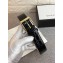 Gucci Width 3.5cm Crocodile Textured Square Buckle Belt Black/Gold 2018
