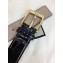 Gucci Width 3.5cm Crocodile Textured Square Buckle Belt Black/Gold 2018
