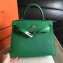 Hermes Kelly 28cm/32cm Bag In Original Epsom Leather With Gold/Sliver Hardware Green 
