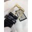 Gucci Width 3.5cm Crocodile Textured Square Buckle Belt Black/Gold 2018