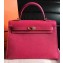 Hermes Kelly 28cm/32cm Bag In Original Epsom Leather With Gold/Sliver Hardware Hot Pink