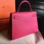 Hermes Kelly 28cm/32cm Bag In Original Epsom Leather With Gold/Sliver Hardware Hot Pink