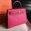 Hermes Kelly 28cm/32cm Bag In Original Epsom Leather With Gold/Sliver Hardware Hot Pink