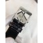 Gucci Width 3.5cm Crocodile Textured Square Buckle Black/Silver 2018